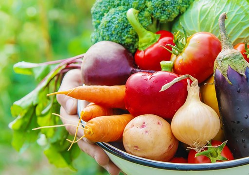 ボウルいっぱいに盛られた新鮮な野菜